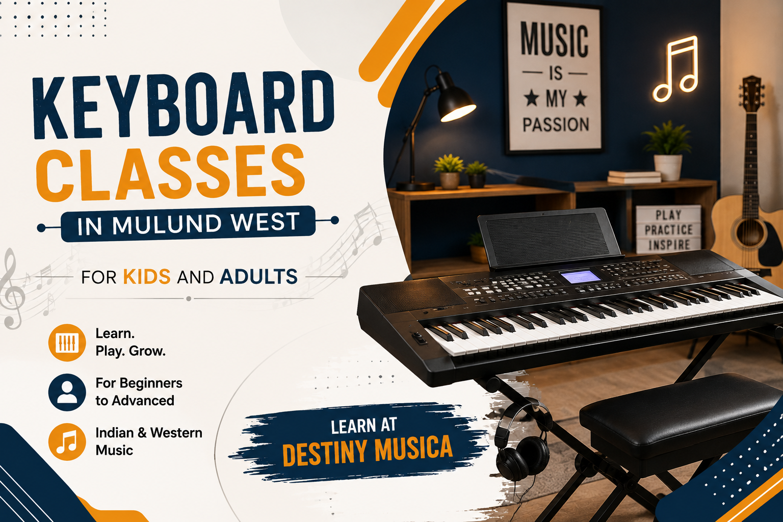 Keyboard Classes in Mulund West for Kids and Adults: Learn at Destiny Musica